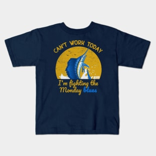 Can't Work Today Monday Blues Kids T-Shirt